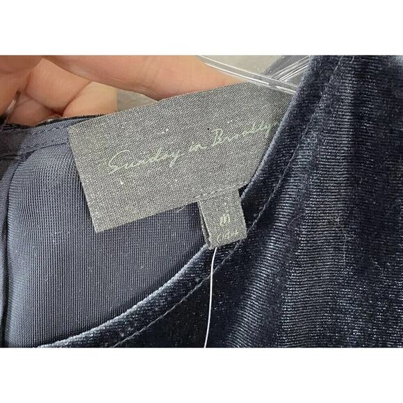 Sunday In Brooklyn Size Medium Feather Velvet Party Dress Fairy Anthropologie - Picture 6 of 9